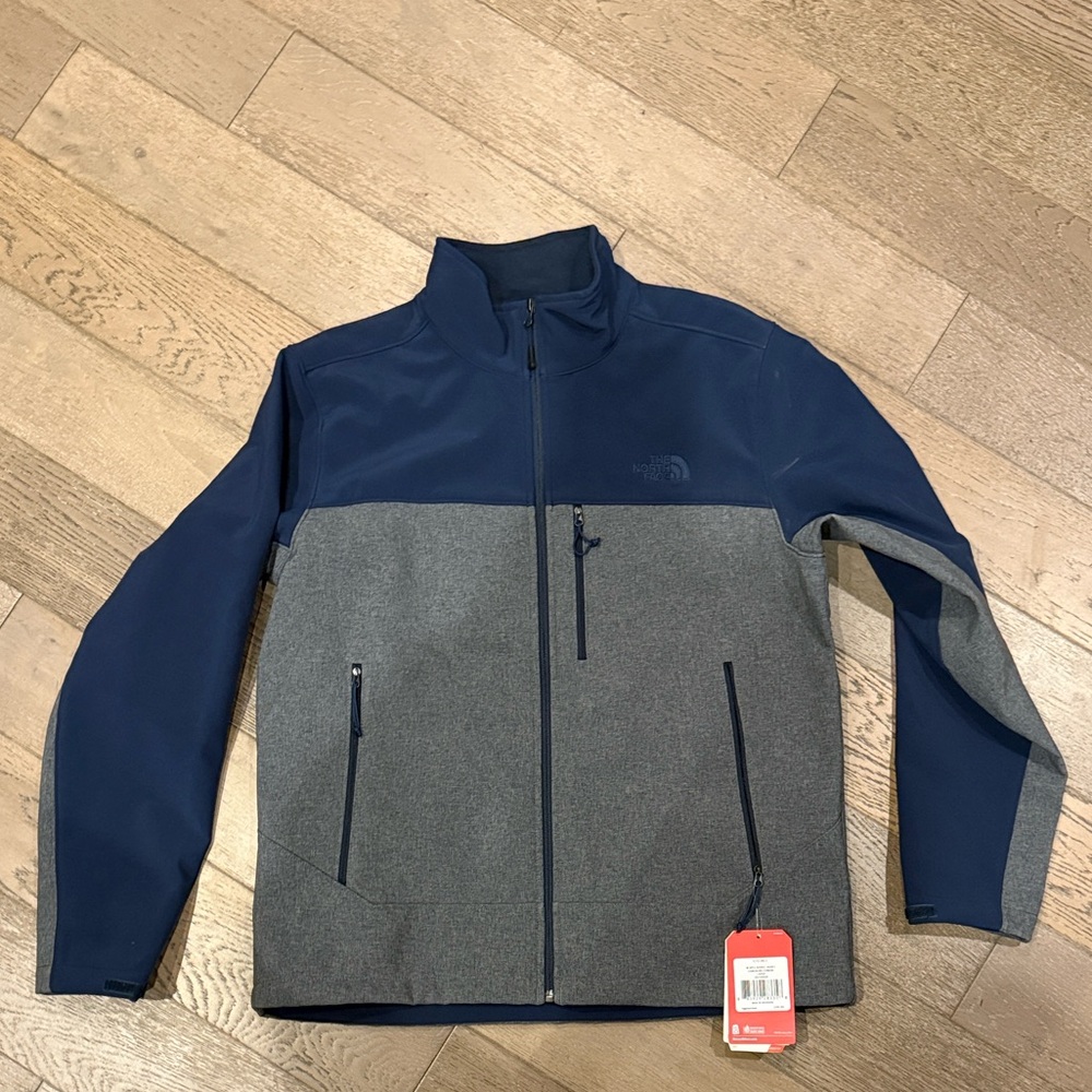 North Face Men's NWT Apex Bionic Navy and Gray Jacket Size Large